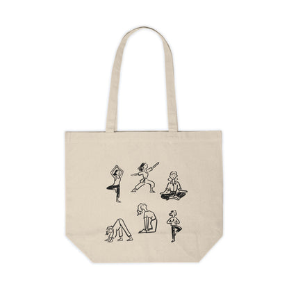 Sac tote en coton écolo - Poses de yoga