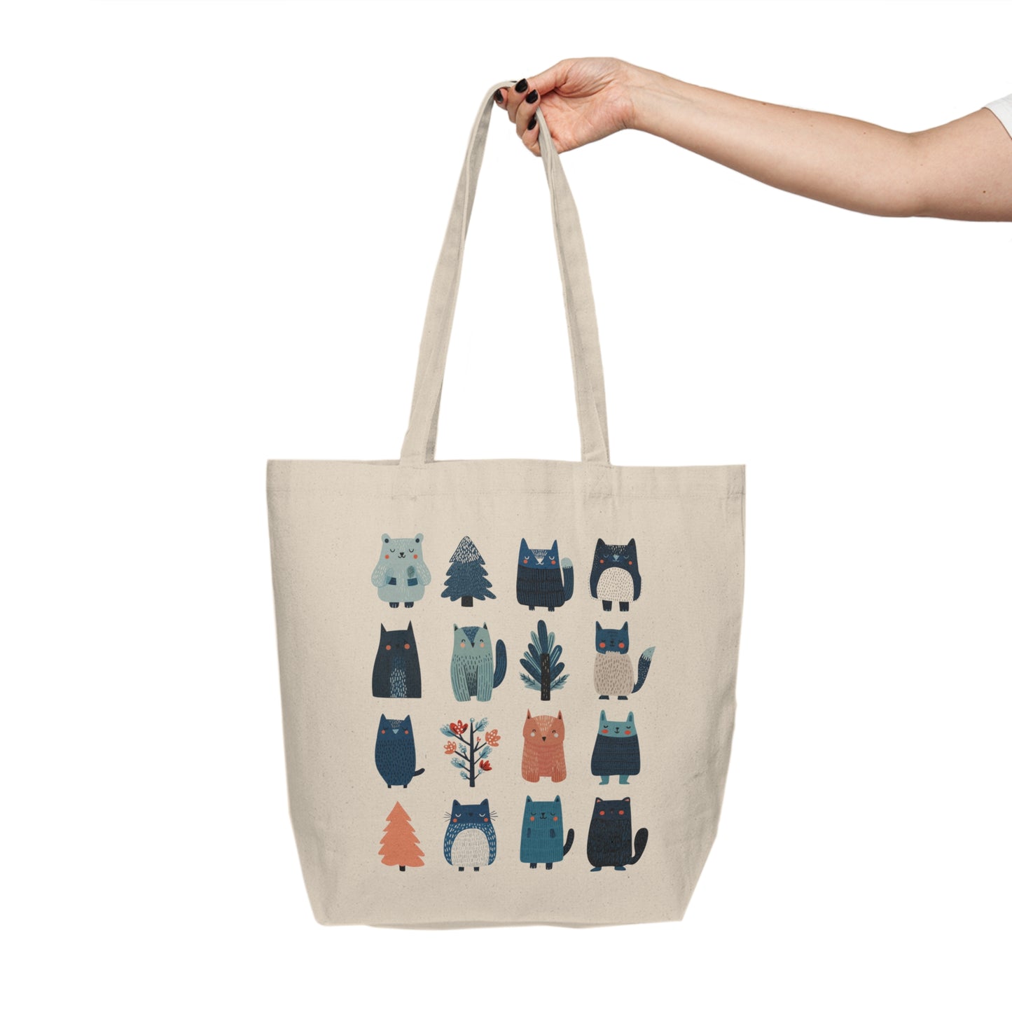 Sac tote en coton écolo - Faune de la forêt boréale