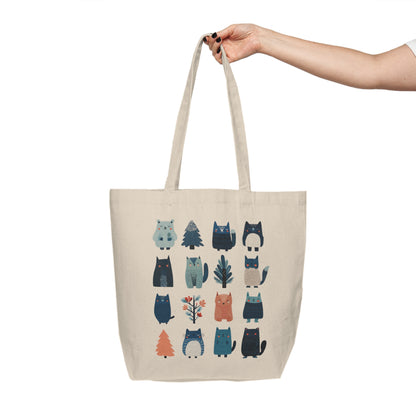 Sac tote en coton écolo - Faune de la forêt boréale