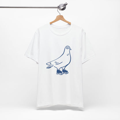 T-shirt écolo en coton durable - Imprimé amusant de pigeon