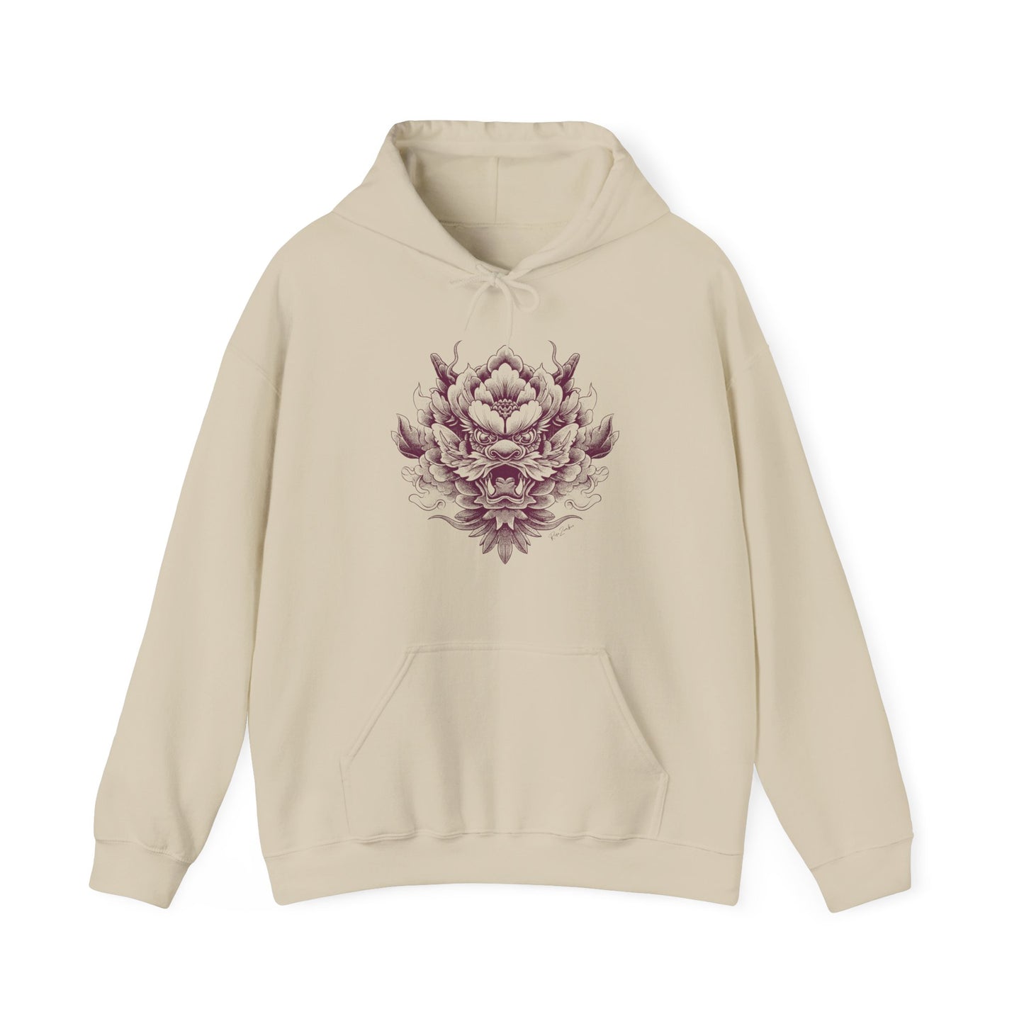 Sweat à capuche en coton durable - Motif artistique unique