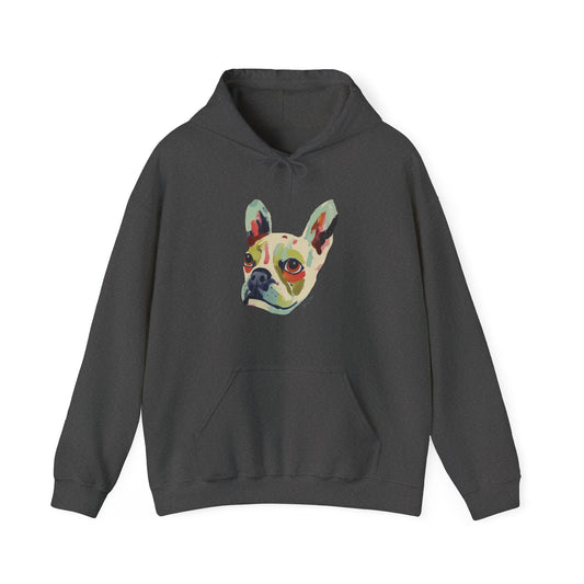 Sweat à capuche en coton durable – Imprimé bouledogue français