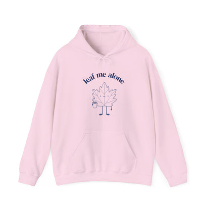 Sweat à capuche en coton durable – Imprimé humoristique d'une feuille d'érable grincheuse