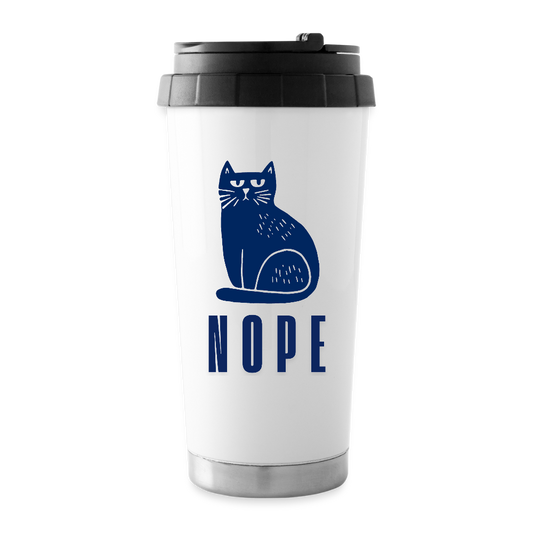16 oz Travel Mug - white