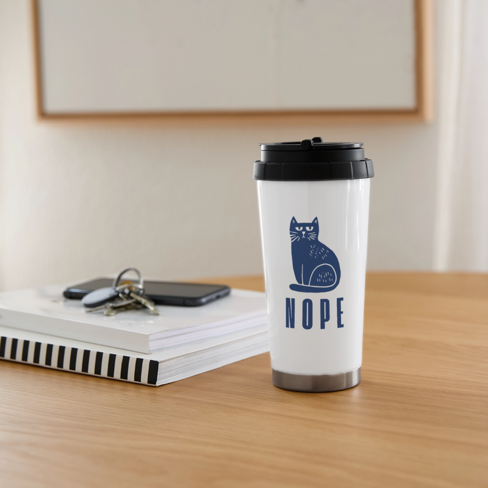 16 oz Travel Mug - white