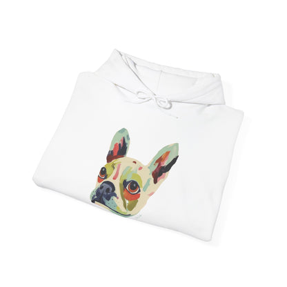 Sweat à capuche en coton durable – Imprimé bouledogue français