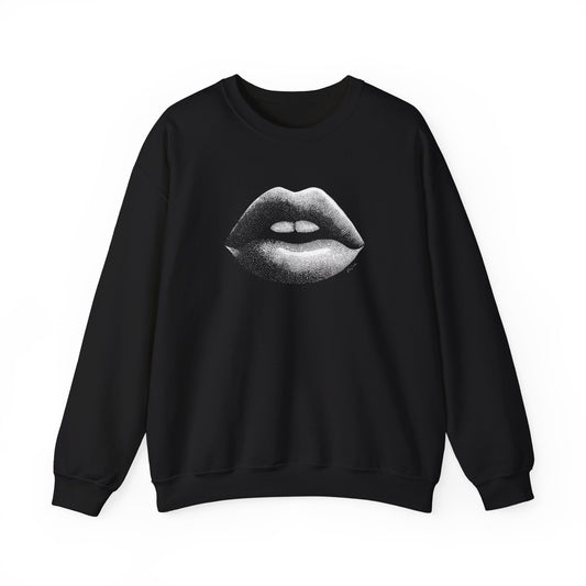 Pull en coton écolo – Design lèvres graphiques