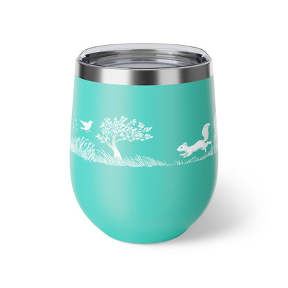 Tasse isotherme de 12 oz en inox - Motif inspiré de la nature