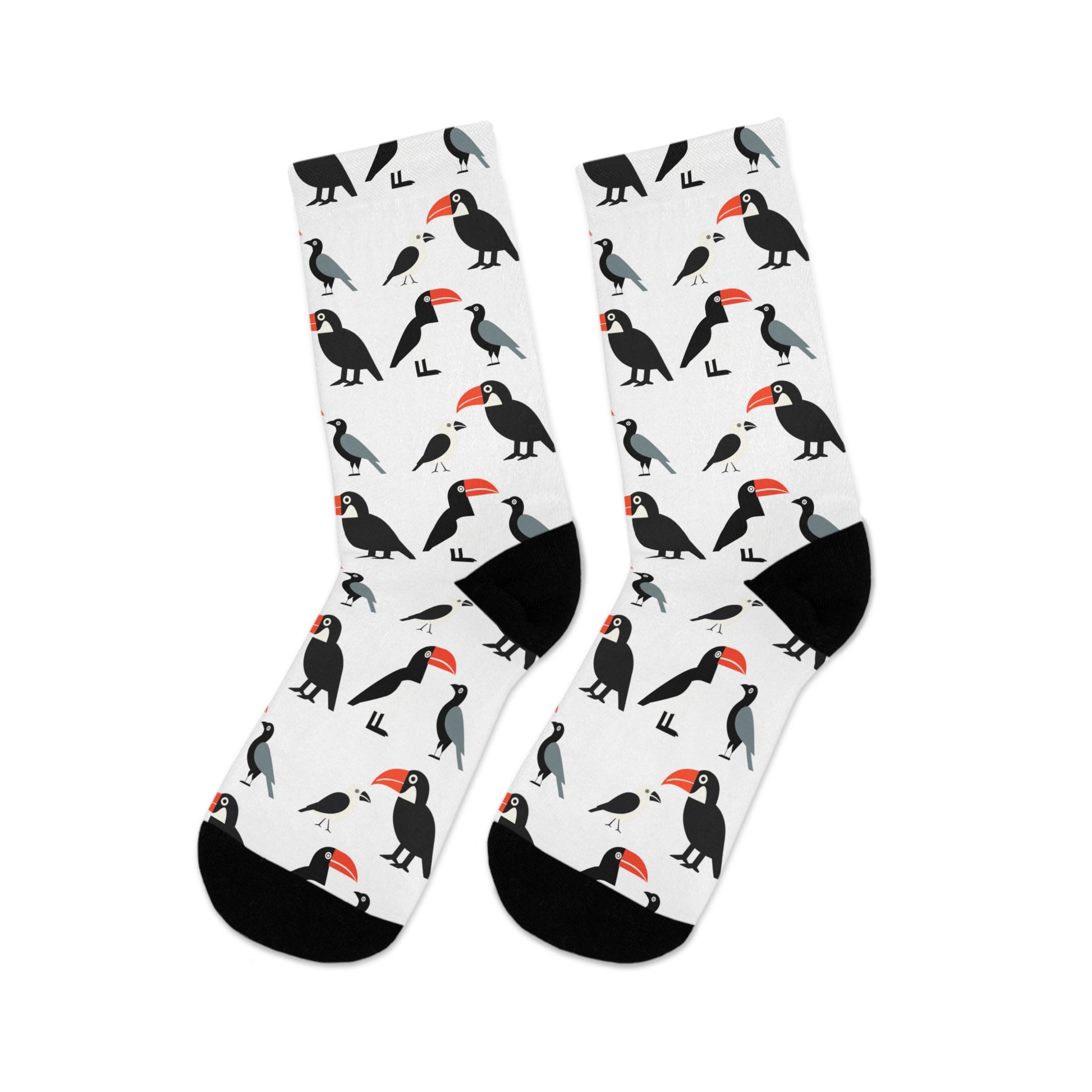 Chaussettes écolo - Motif d'oiseaux tropicaux - rose zombie