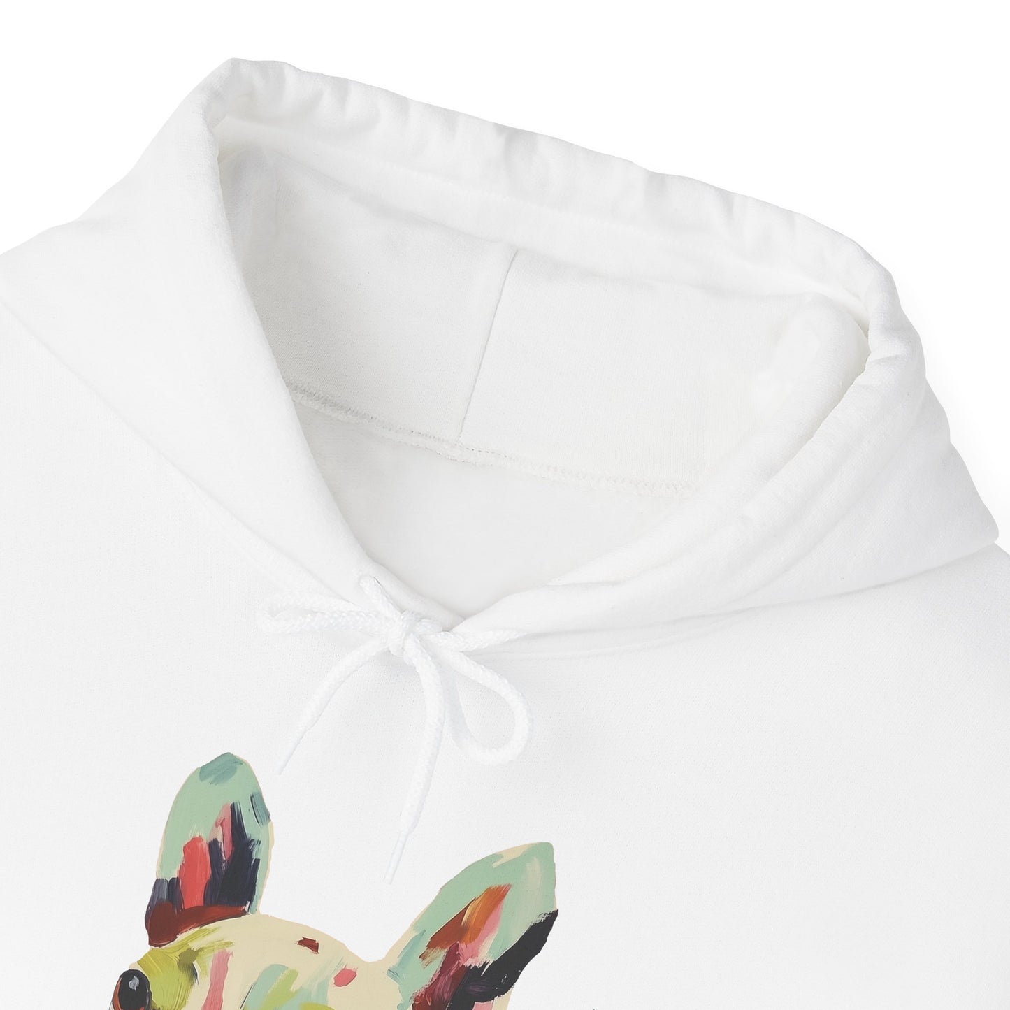 Sweat à capuche en coton durable – Imprimé bouledogue français