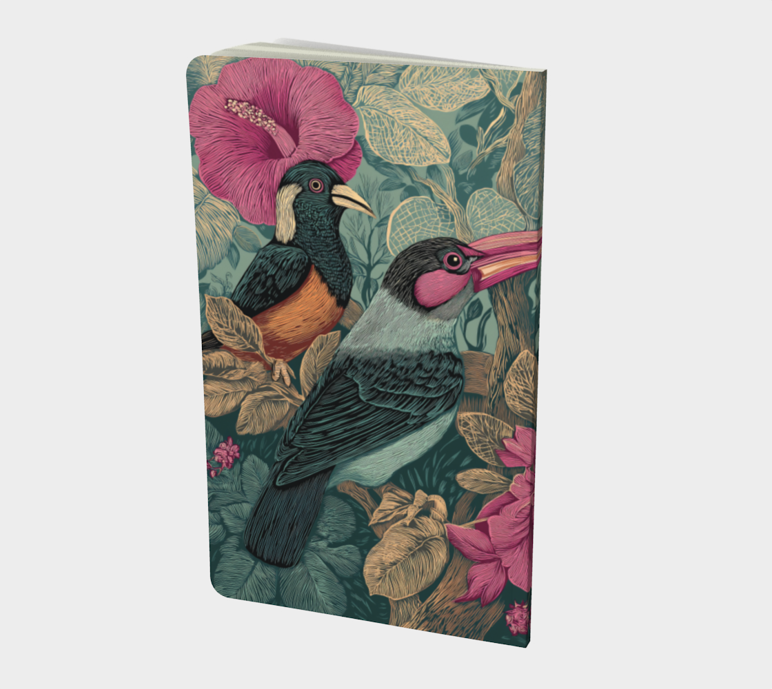 Carnet écoresponsable – Petit – Design oiseaux exotiques