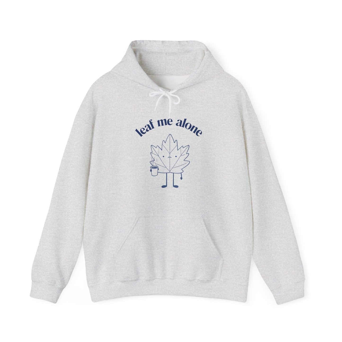 Sweat à capuche en coton durable – Imprimé humoristique d'une feuille d'érable grincheuse