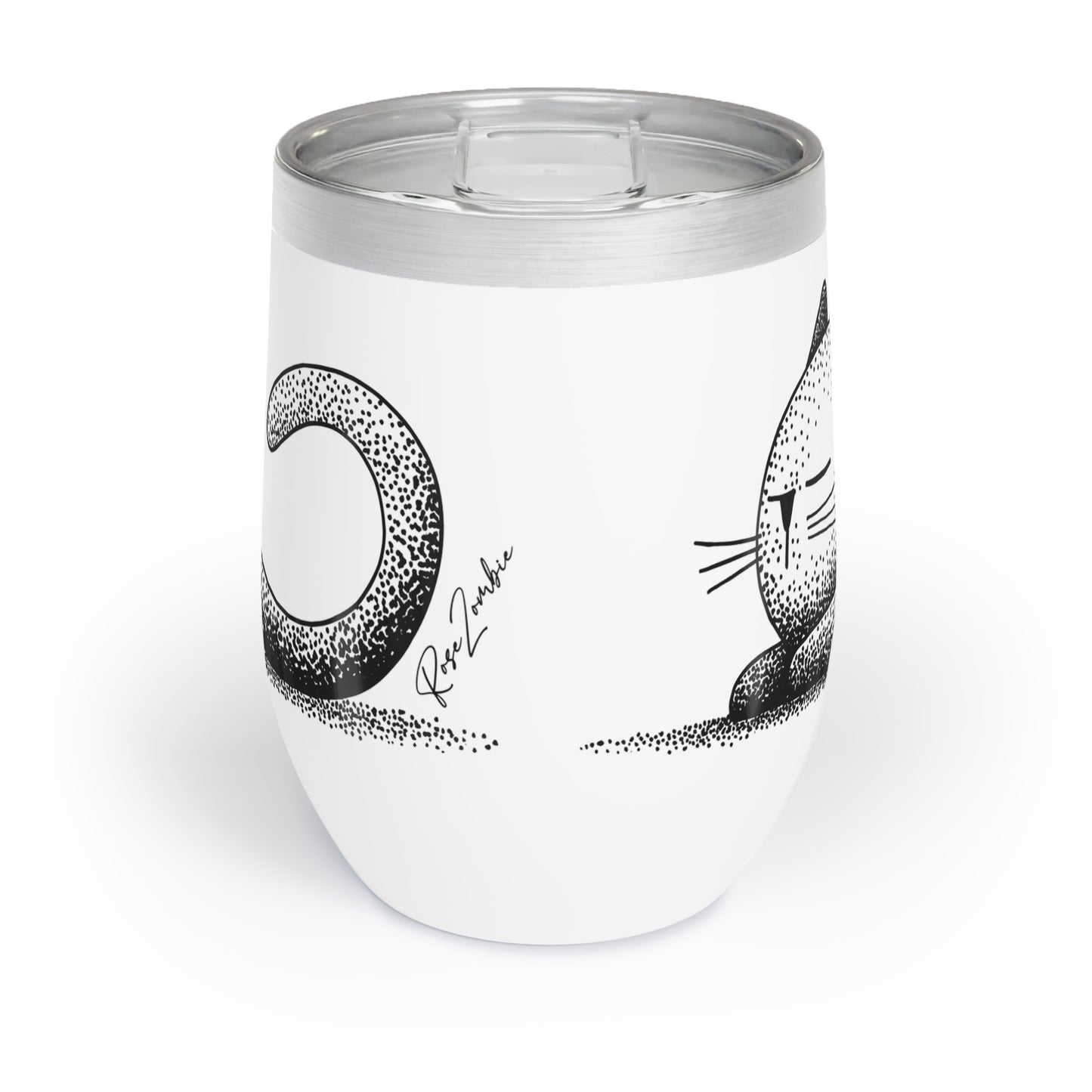 Gobelet de 12 oz en acier inoxydable – Chat qui dort