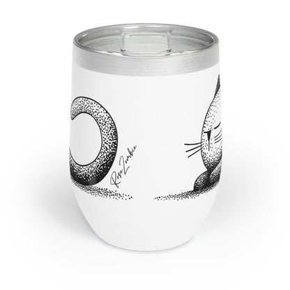 Gobelet de 12 oz en acier inoxydable – Chat qui dort