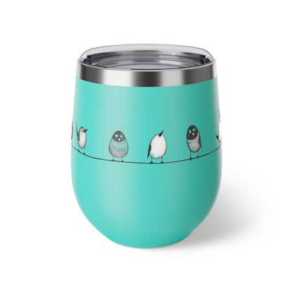 Gobelet 12 oz en acier inox - Imprimé d'oiseaux ludique