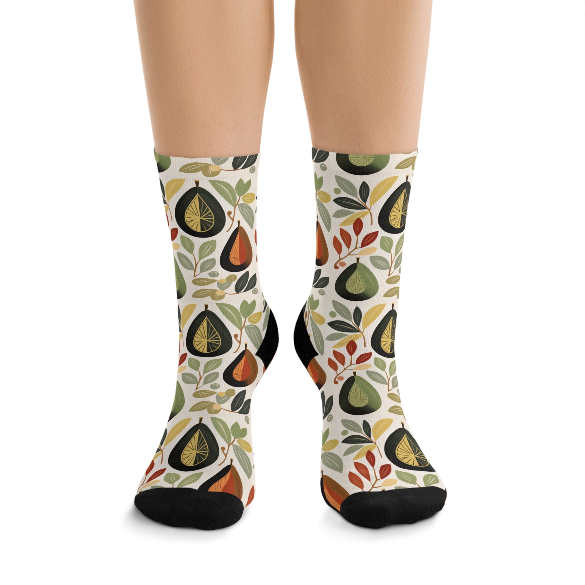 Chaussettes écolo - Motif tropical abstrait - rose zombie