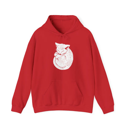 Sweat à capuche en coton durable – Motif chat endormi