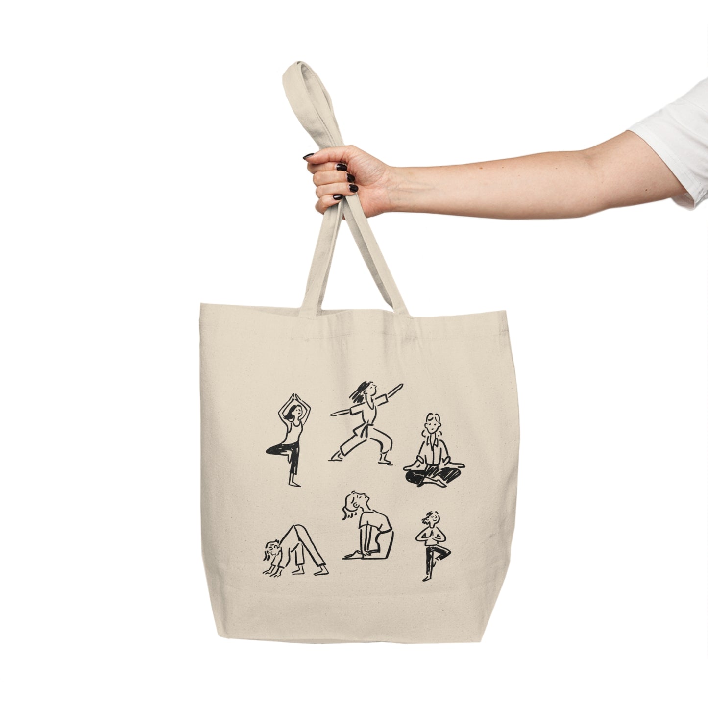 Sac tote en coton écolo - Poses de yoga