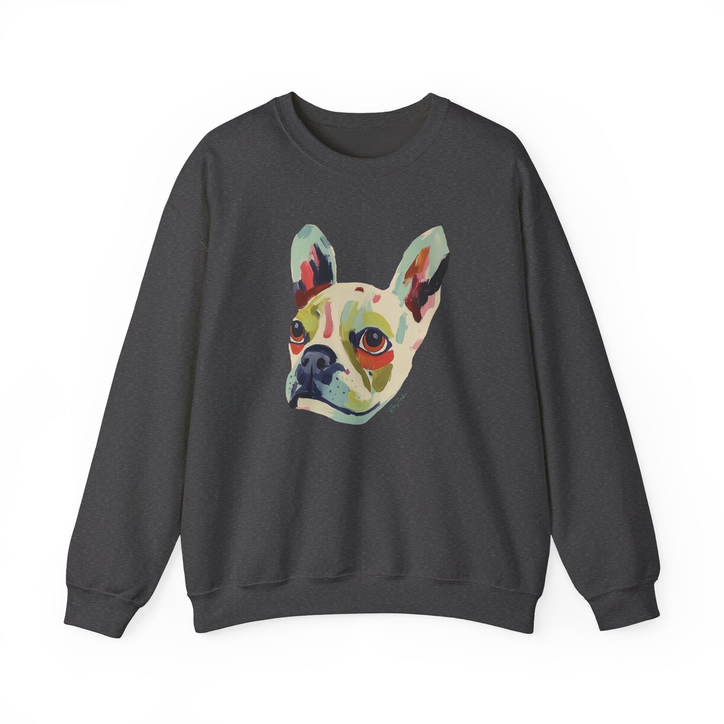 Pull en coton durable – Bouledogue français coloré