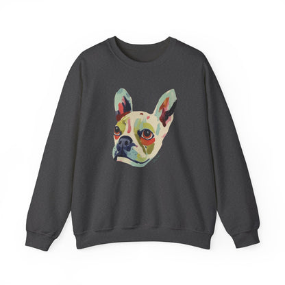 Pull en coton durable – Bouledogue français coloré
