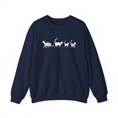 Pull en coton écolo – Chat en file indienne