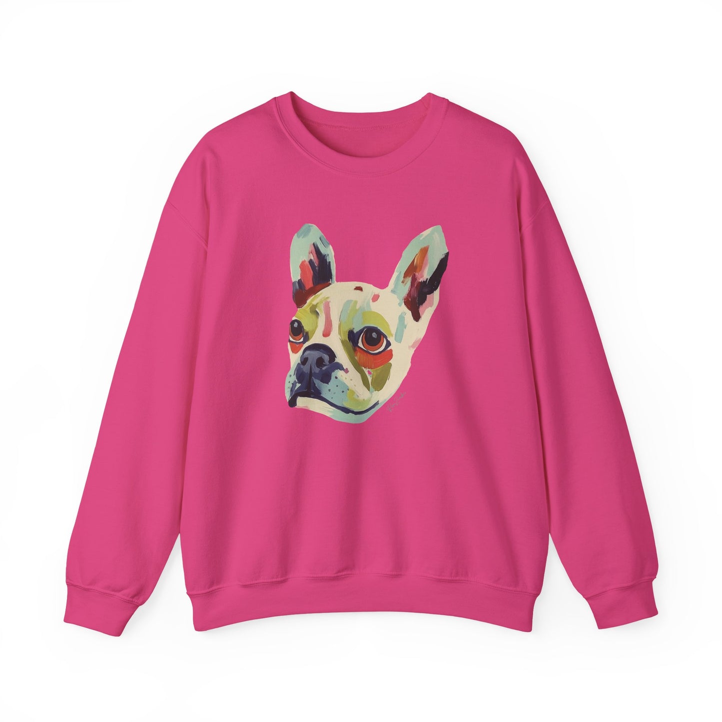 Pull en coton durable – Bouledogue français coloré