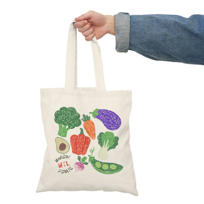 Sac tote beige en coton éthique - Marché publique Montréal