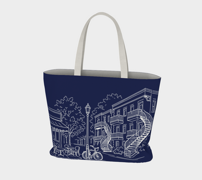Large tote bag – Plateau Mont-Royal neighbourhood