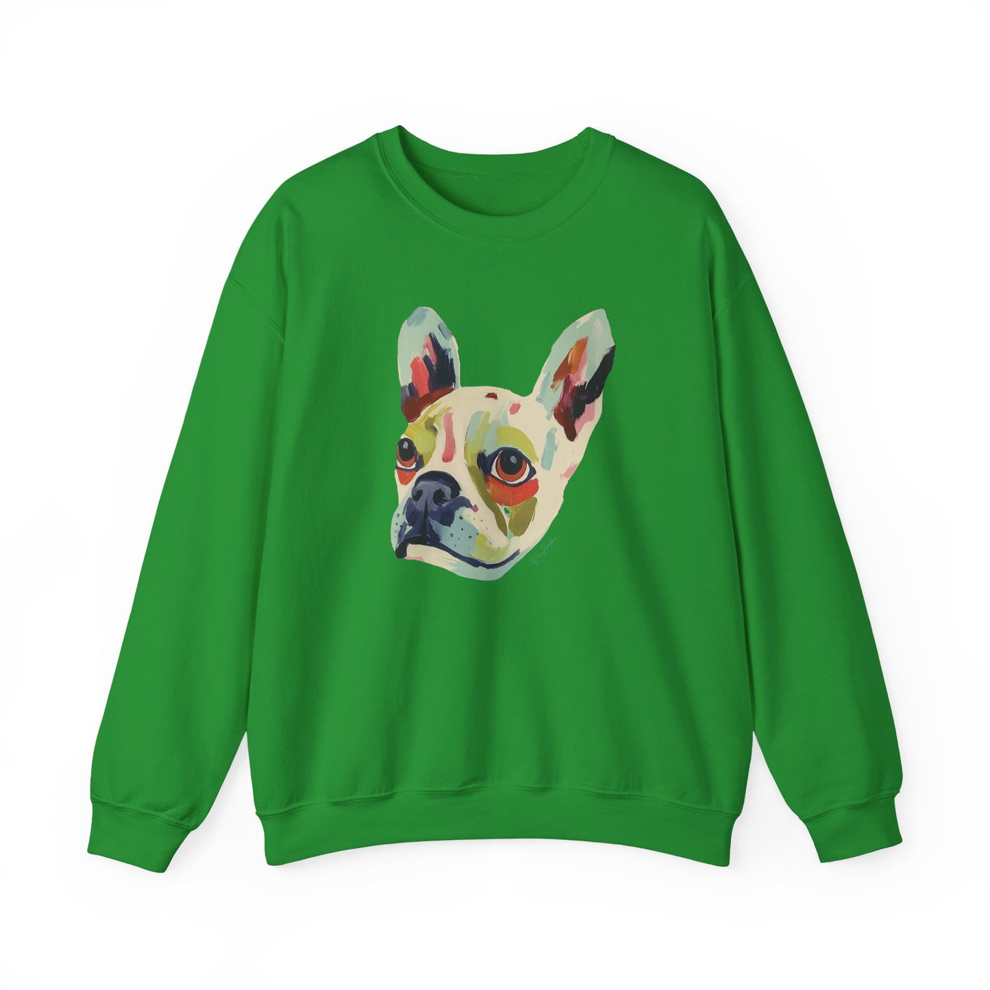 Pull en coton durable – Bouledogue français coloré
