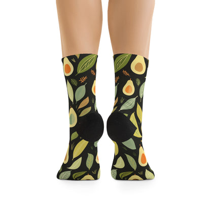 Chaussettes écolo - Motif tropical d'avocats - rose zombie