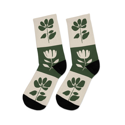 Chaussettes écolo - Motif floral - rose zombie