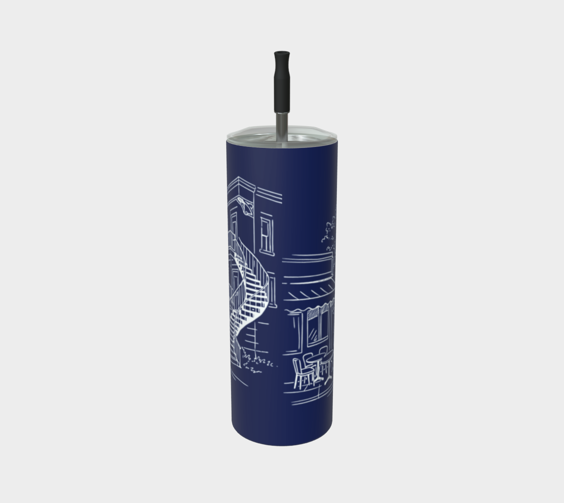 Gobelet en inox 20 oz avec paille réutilisable – Quartier Plateau Mont-Royal