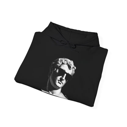 Sweat à capuche en coton durable – Buste d'homme antique avec lunettes