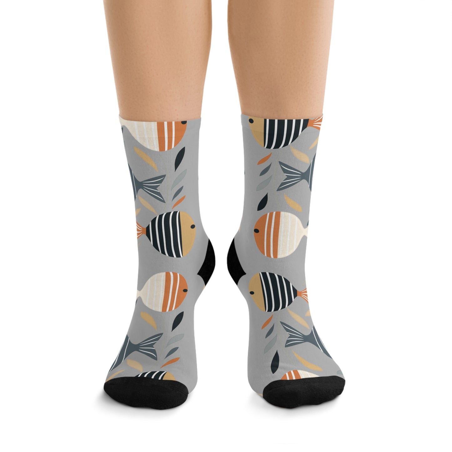 Chaussettes écolo - Motif de poissons tropicaux - rose zombie