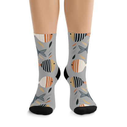 Chaussettes écolo - Motif de poissons tropicaux - rose zombie
