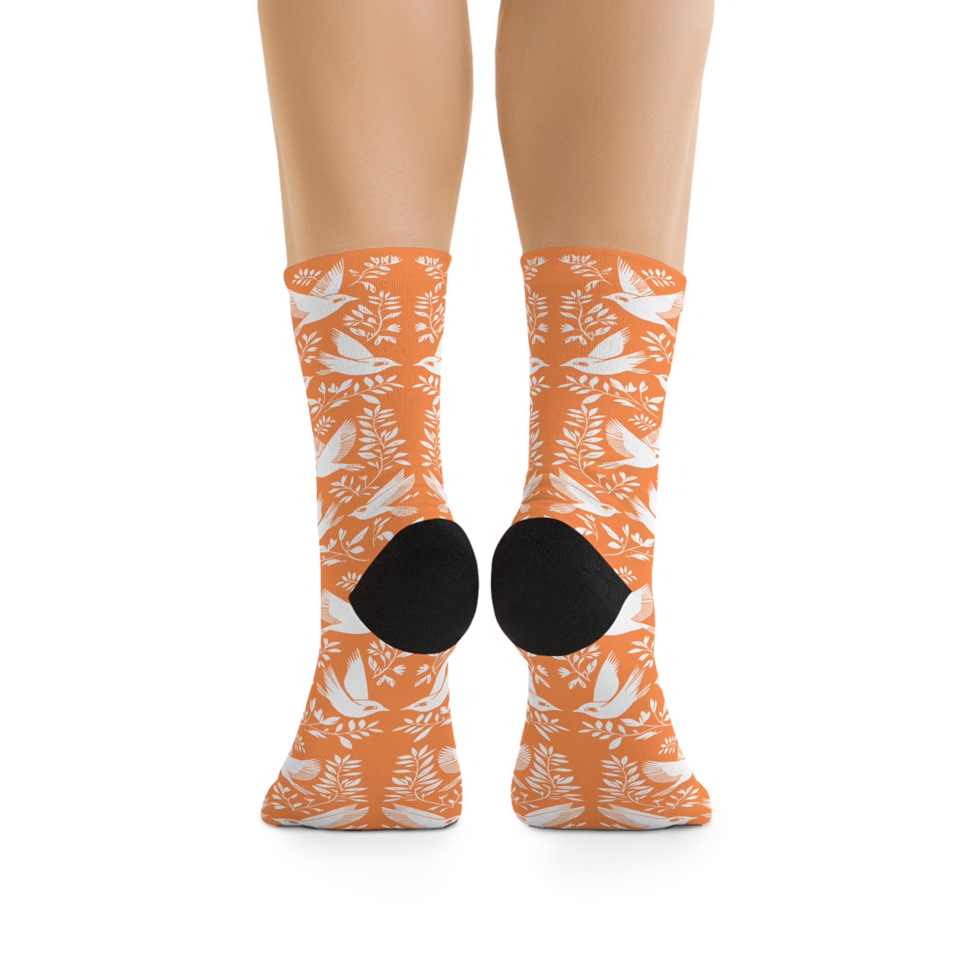 Chaussettes écolo - Motif d'oiseaux - rose zombie