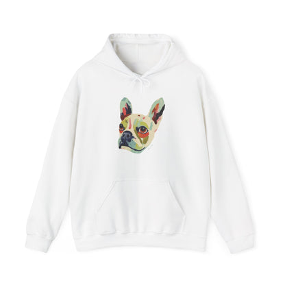 Sweat à capuche en coton durable – Imprimé bouledogue français