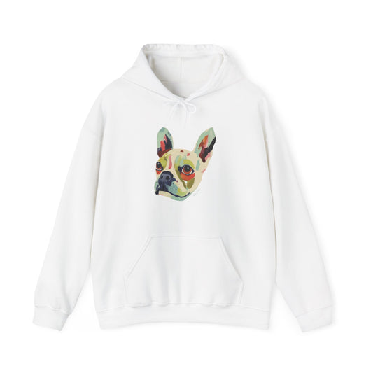 Sweat à capuche en coton durable – Imprimé bouledogue français