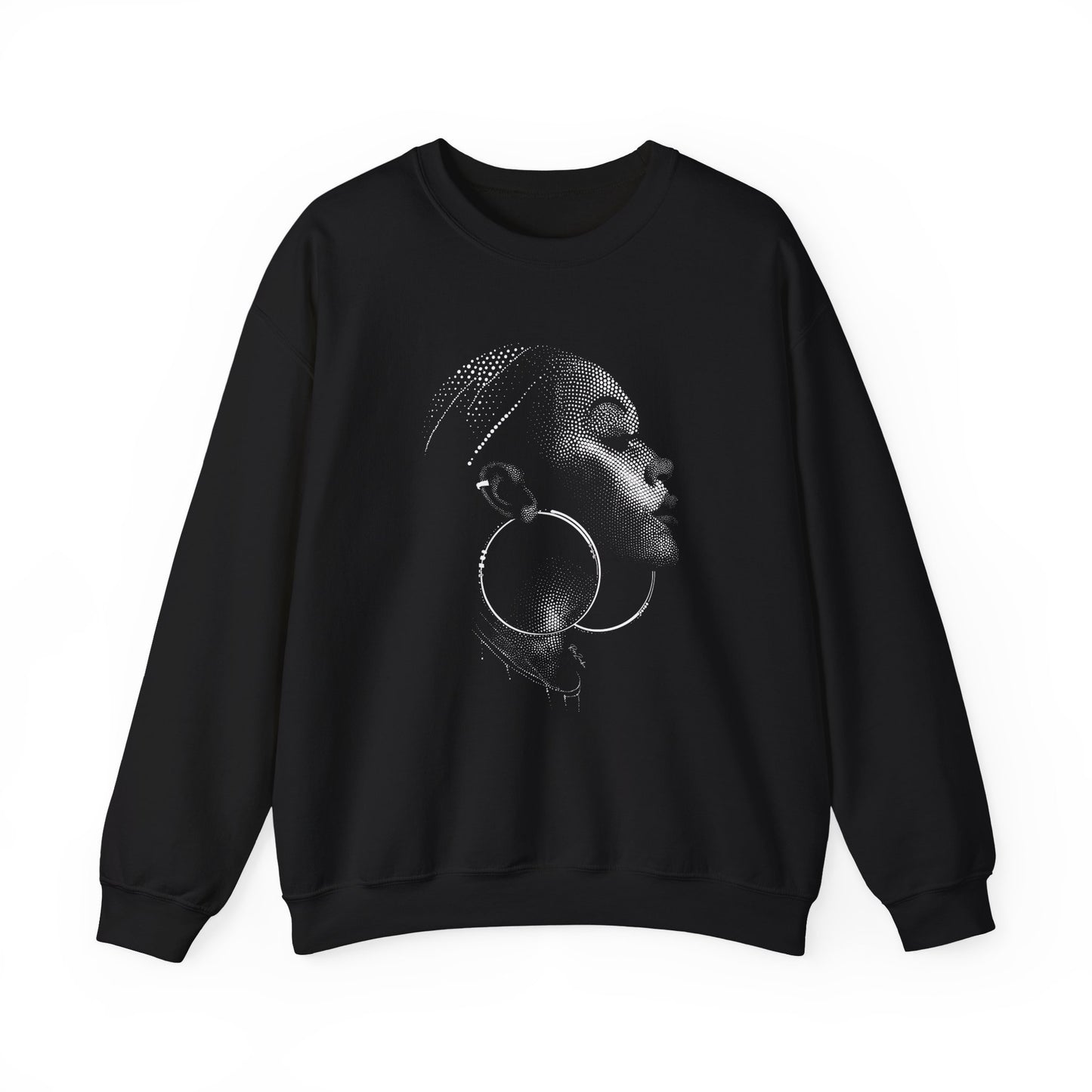 Pull en coton écolo – Portrait artistique de femme créole