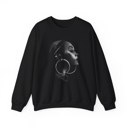 Pull en coton écolo – Portrait artistique de femme créole