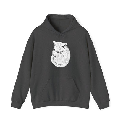 Sweat à capuche en coton durable – Motif chat endormi