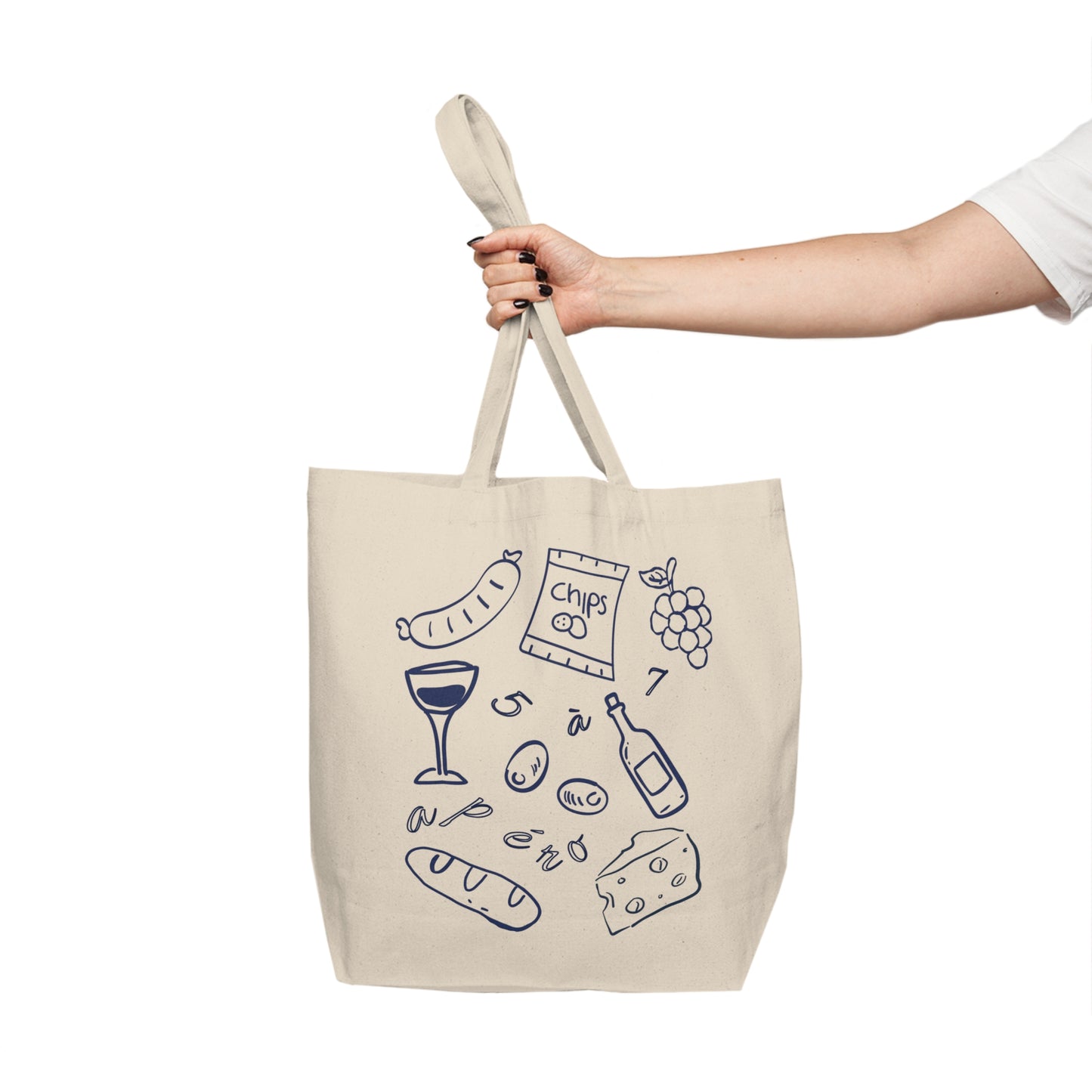 Sac tote beige en coton éthique - Apéro