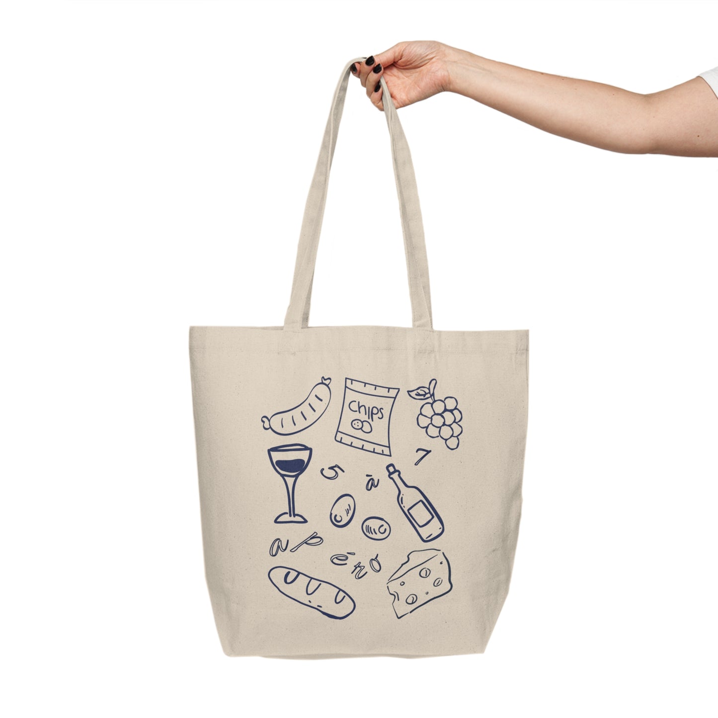 Sac tote beige en coton éthique - Apéro