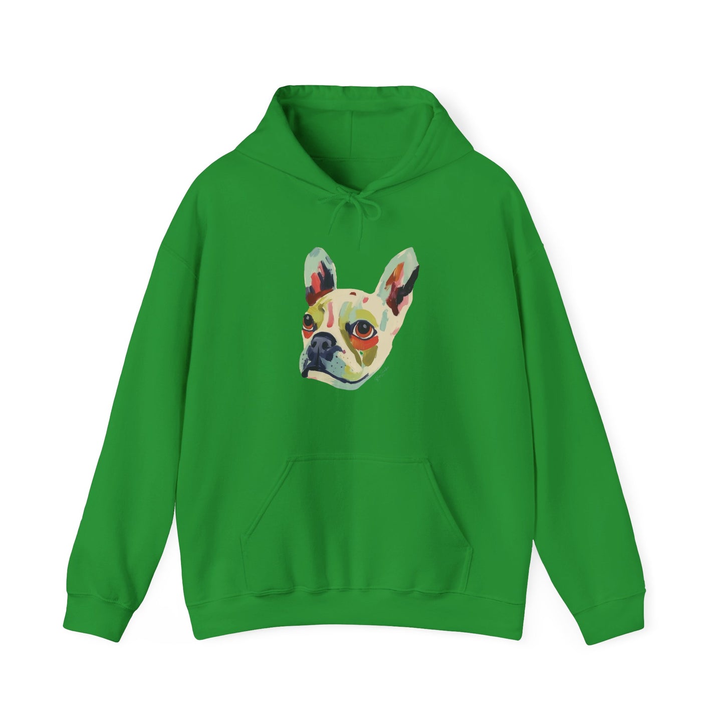 Sweat à capuche en coton durable – Imprimé bouledogue français