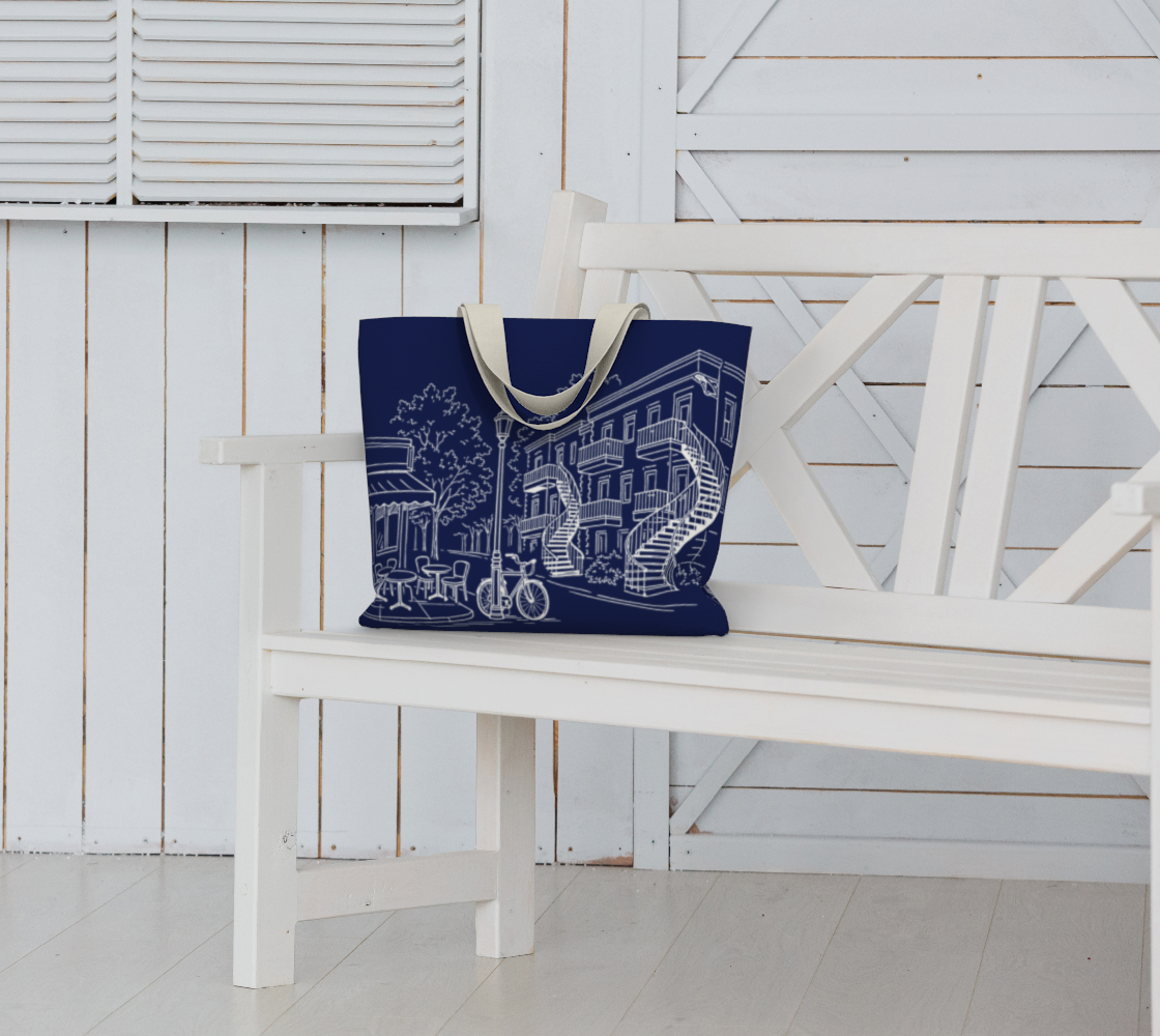 Large tote bag – Plateau Mont-Royal neighbourhood