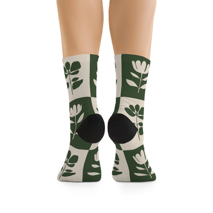 Chaussettes écolo - Motif floral - rose zombie