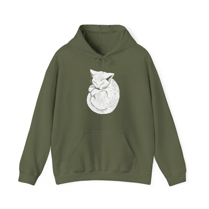 Sweat à capuche en coton durable – Motif chat endormi