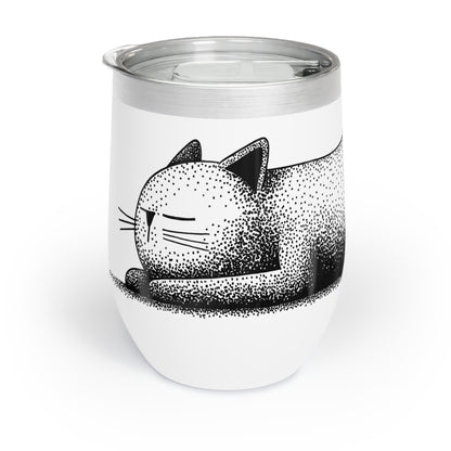 Gobelet de 12 oz en acier inoxydable – Chat qui dort