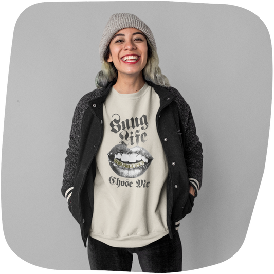 Sweatshirt en coton bio - Snuglife - rose zombie