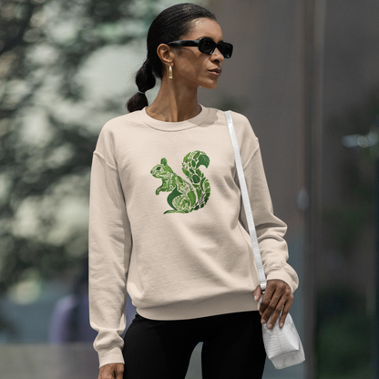 Pull en coton durable – Feuilles vertes en forme d'écureuil